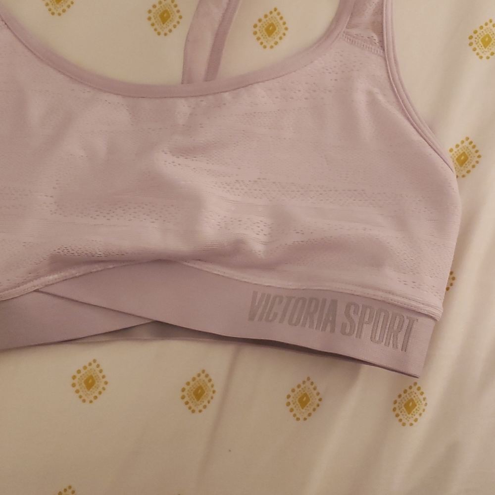 🌼3/$30 Victorias Secret Lilac Lace Mesh SportsBra